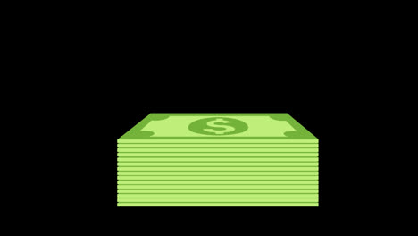 dollar-banknote-currency-concept-icon-loop-animation-video-with-alpha-channel